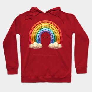 Cute rainbow made from crocheting Hoodie